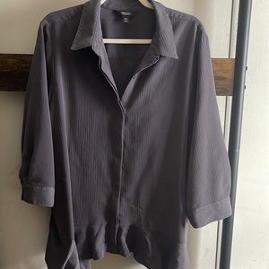 Simply Vera by VERA WANG woman blouse flare asymmetric 3/4 sleeves Size XXL